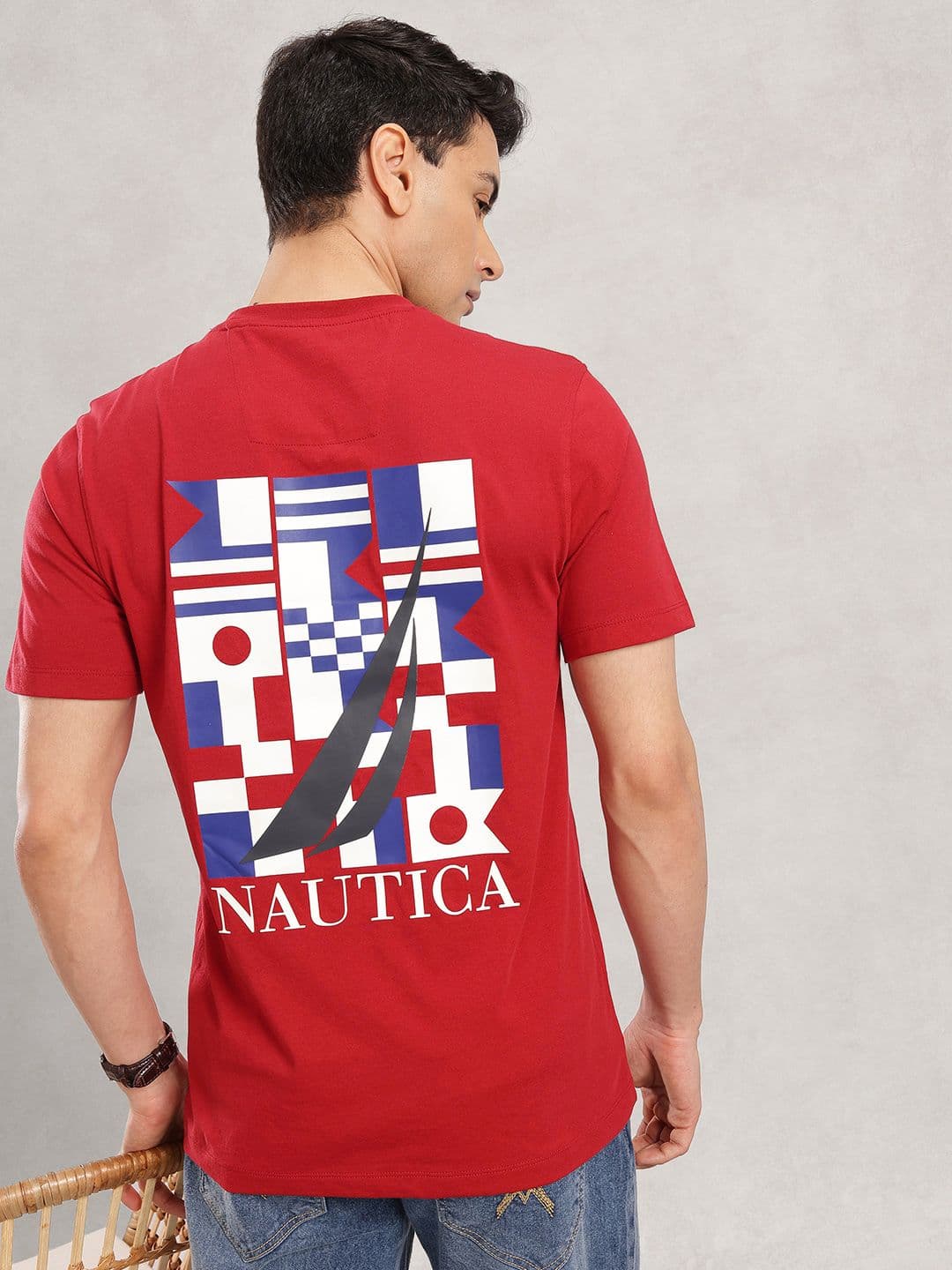 Nautica Graphic Printed Pure Cotton Casual T-shirt - view 1