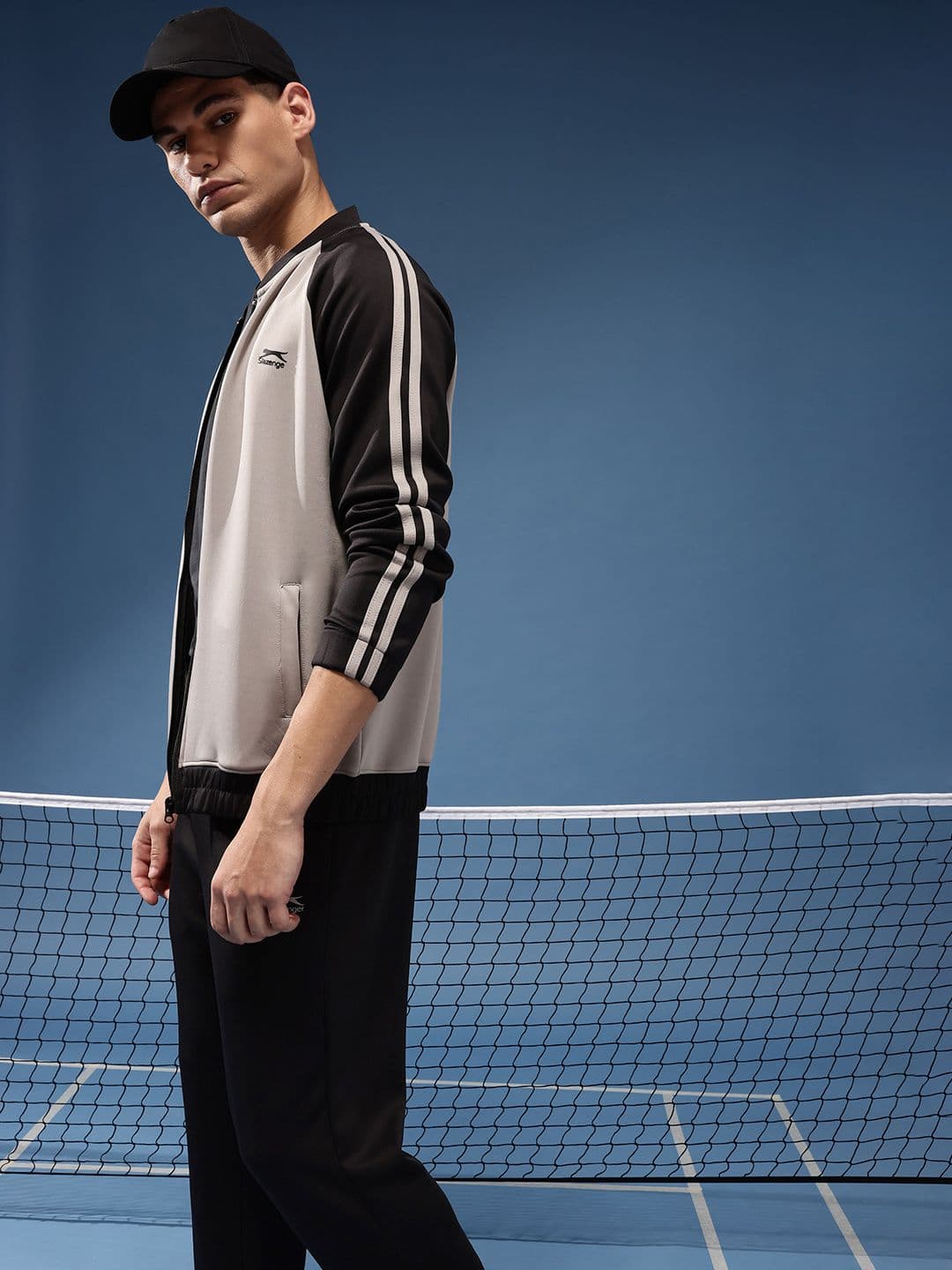 Slazenger Colourblocked Mock Collar Sports Jacket and Track Pants - view 1