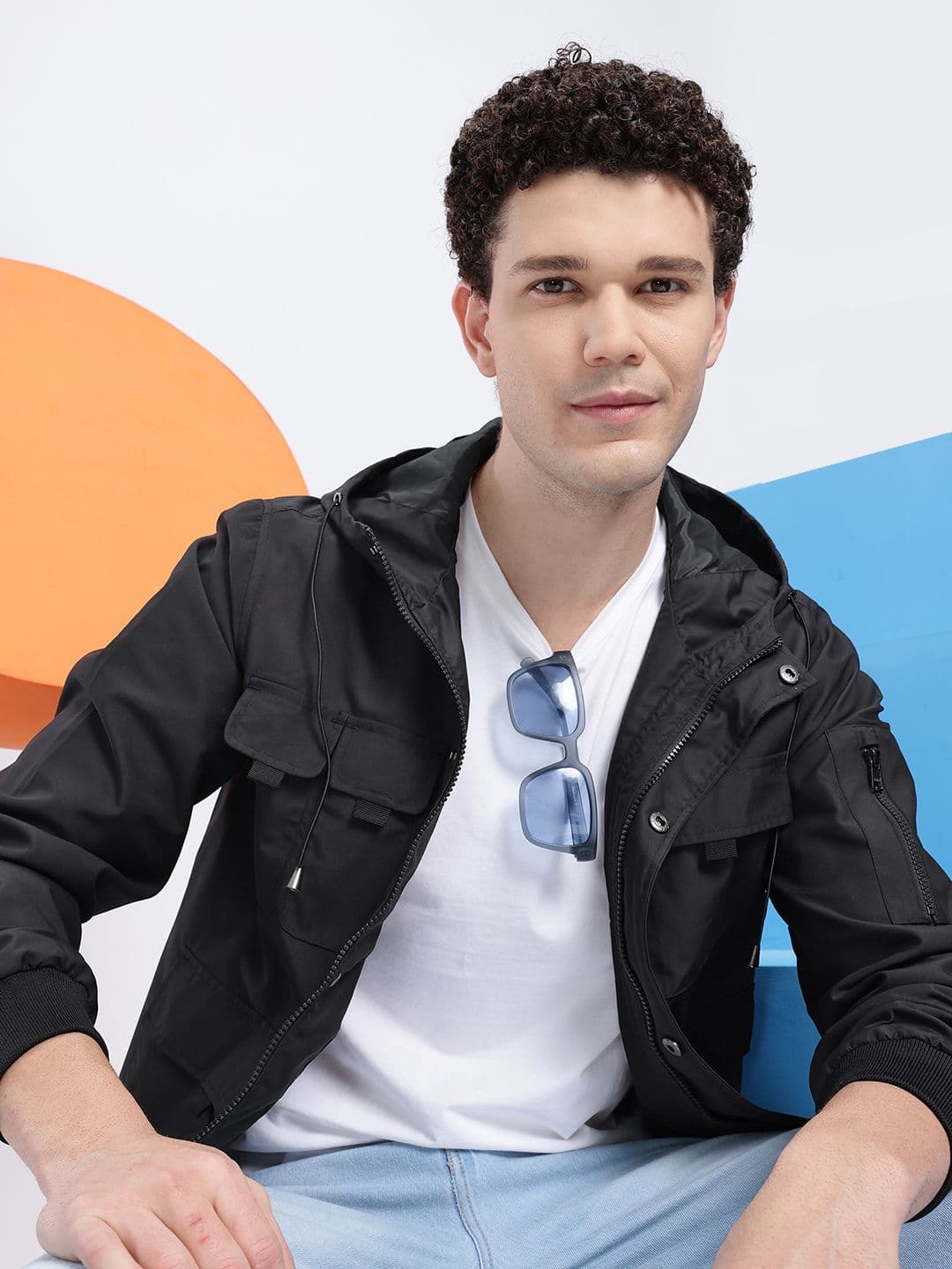 Aeropostale Utility Pockets Hooded Bomber Jacket - view 1