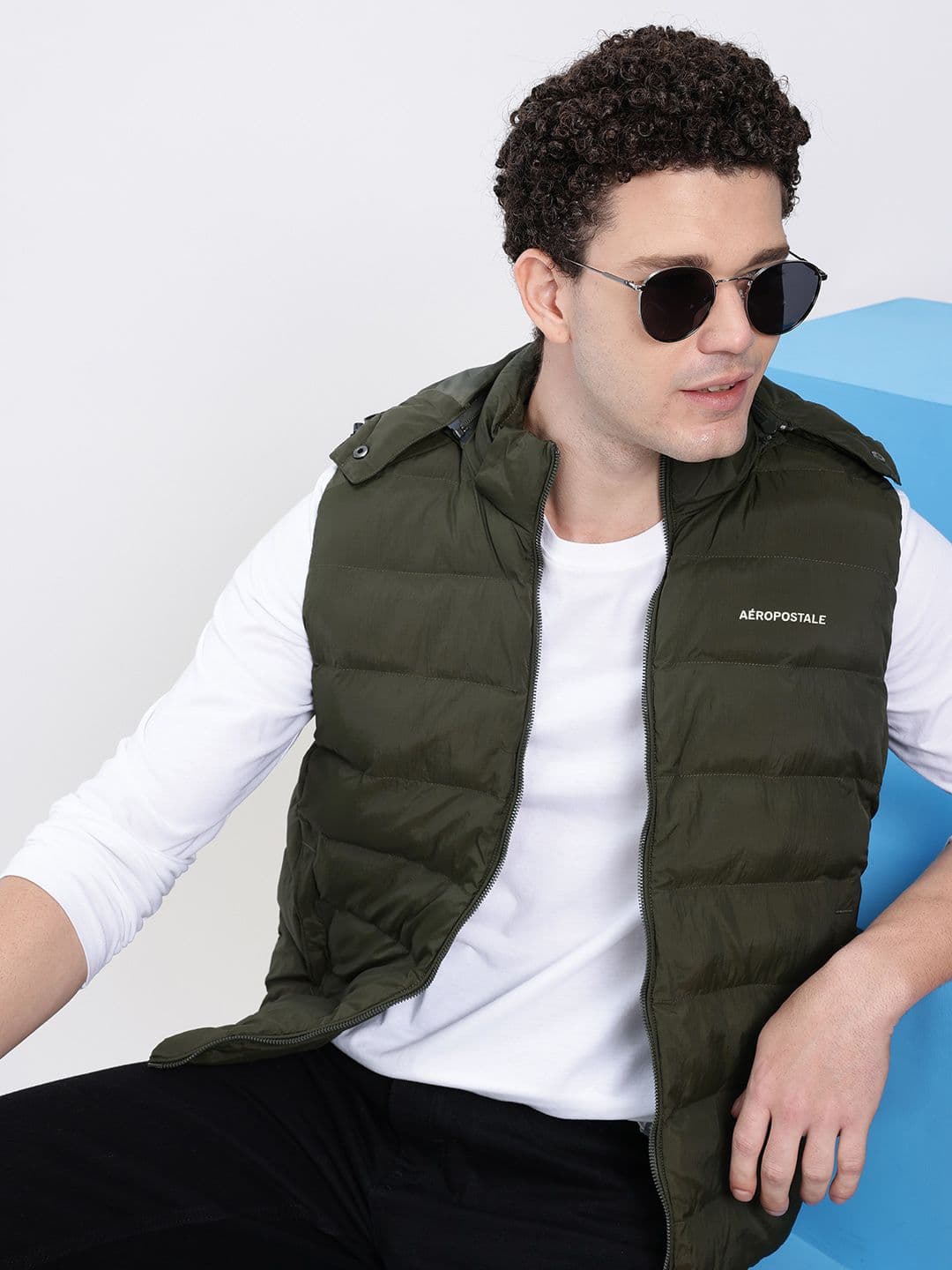 Aeropostale Hooded Padded Gilet Jacket - view 1