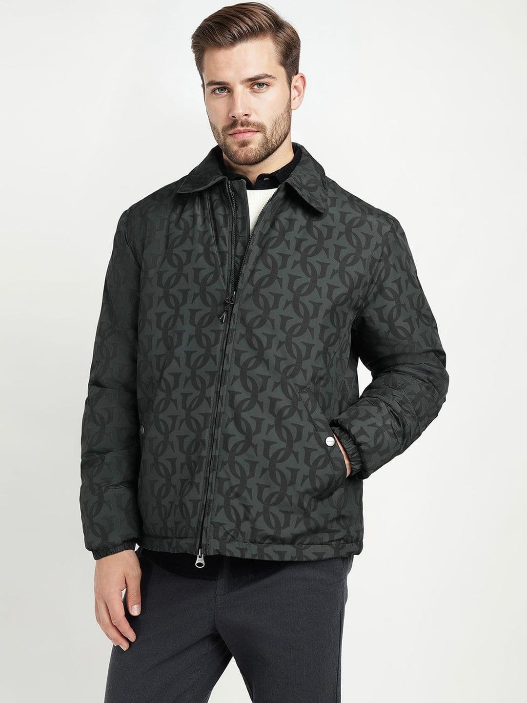 GANT Men Spread Collar Brand Logo Printed Lightweight Tailored Jacket - view 1