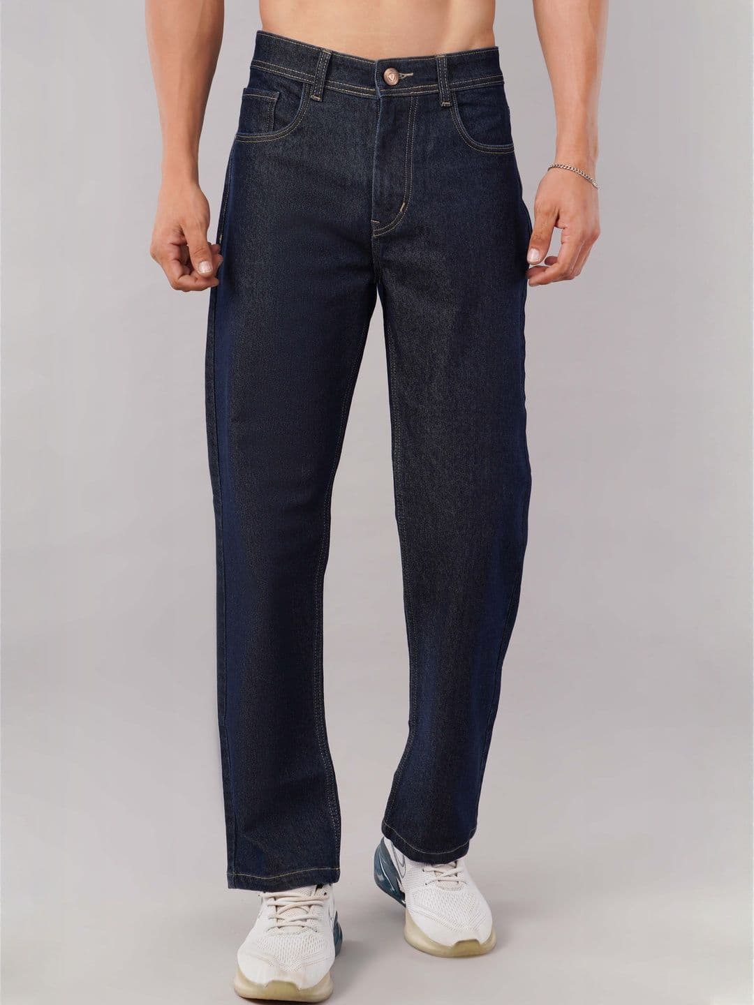 NIVASU Men Regular Fit Mid-Rise Stretchable Jeans - view 1