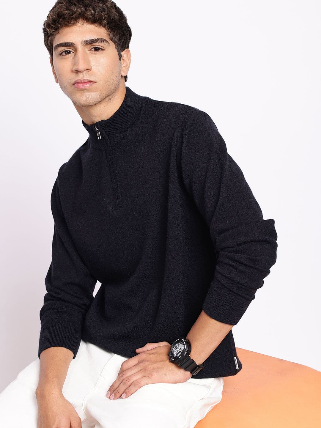 Aeropostale Mock Collar Knitted Sweatshirt - view 1