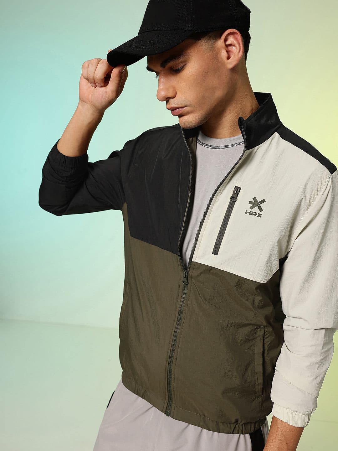 HRX by Hrithik Roshan Colourblocked Rapid-Dry Outdoor Bomber Jacket - view 1