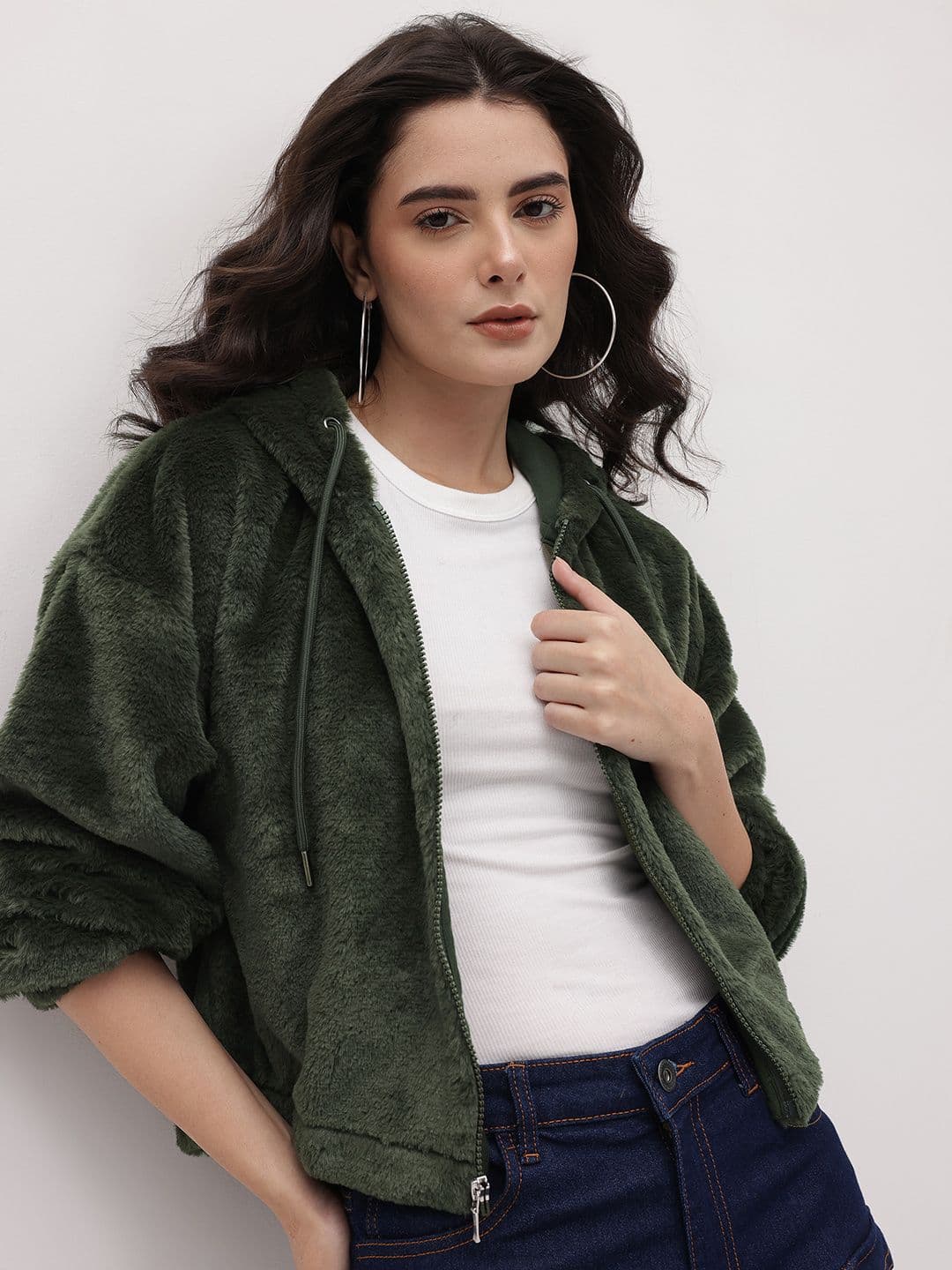 The Roadster Life Co. Faux Fur Trim Bomber Jacket - view 1