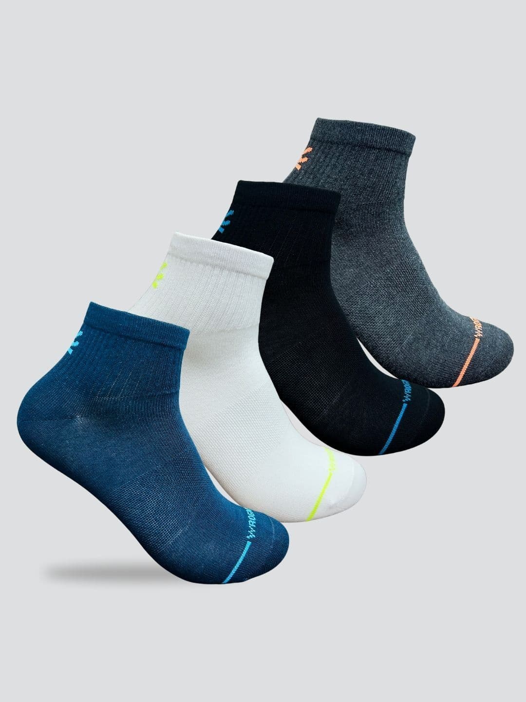 WROGN Unisex Pack Of 4 Patterned Ankle Length Cotton Socks - view 1
