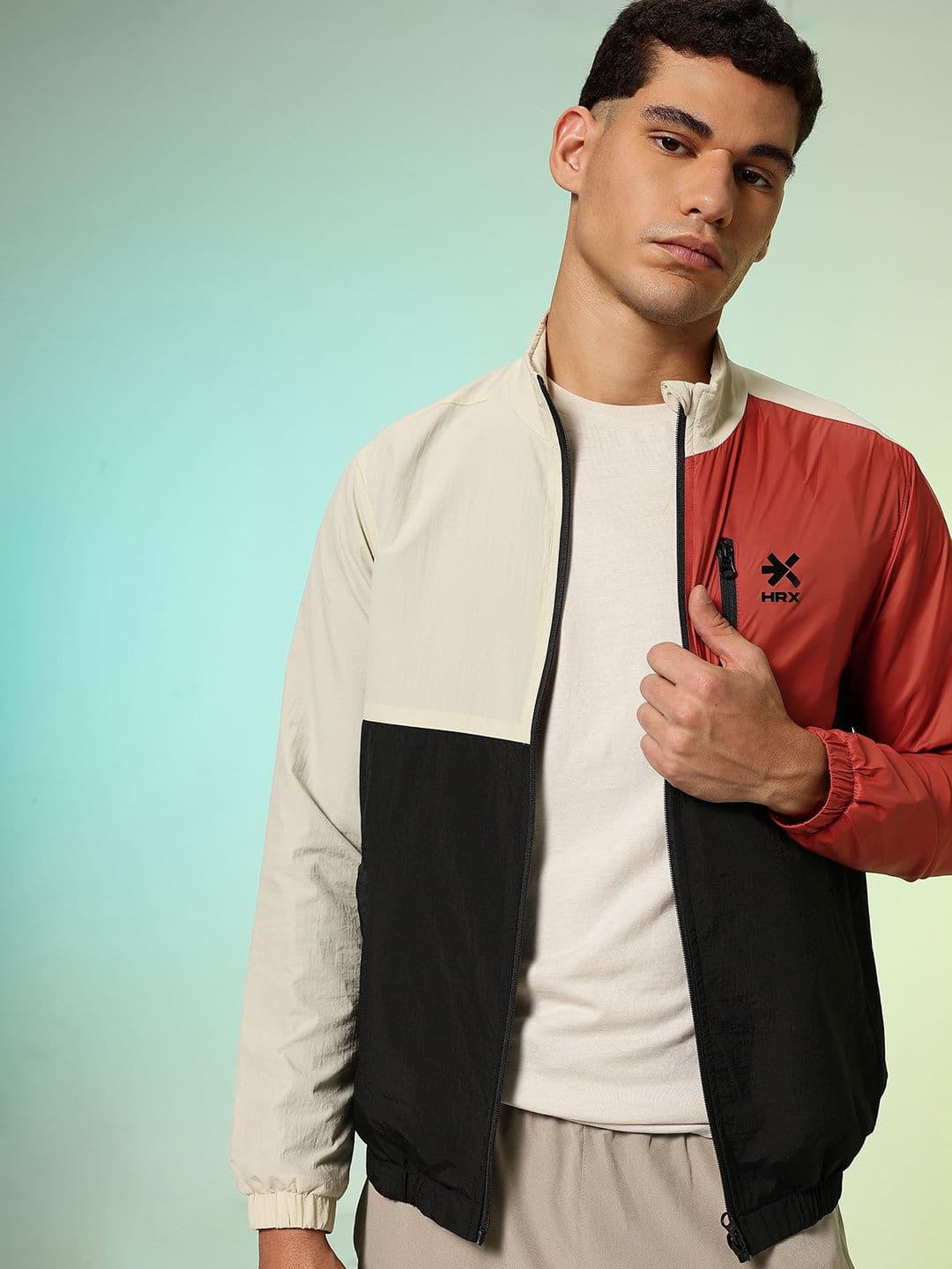 HRX by Hrithik Roshan Colourblocked Rapid-Dry Outdoor Bomber Jacket - view 1
