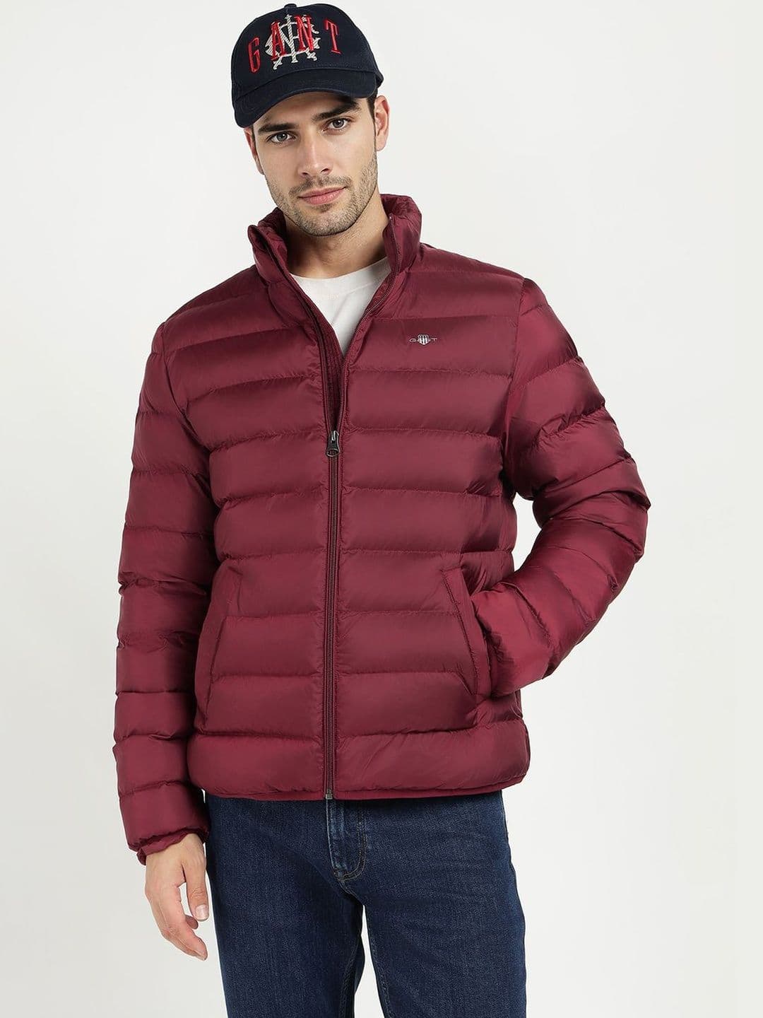 GANT Men Solid Quilted High Neck Puffer Jacket - view 1