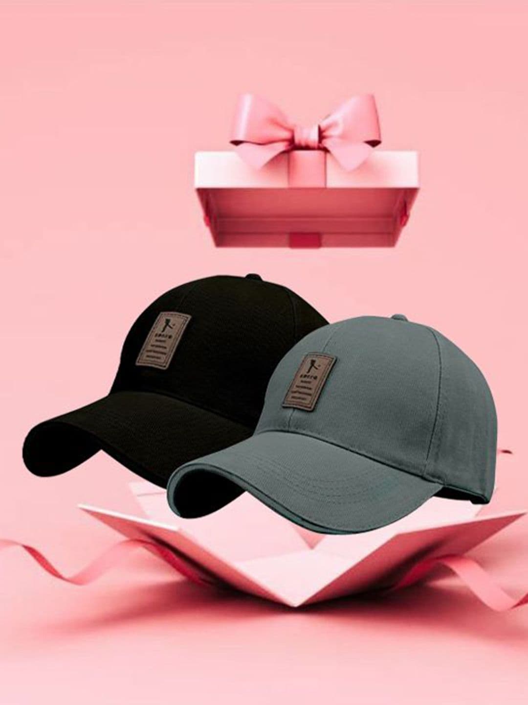 ALAMOS Men Solid Pack Of 2 Baseball Cap - view 1