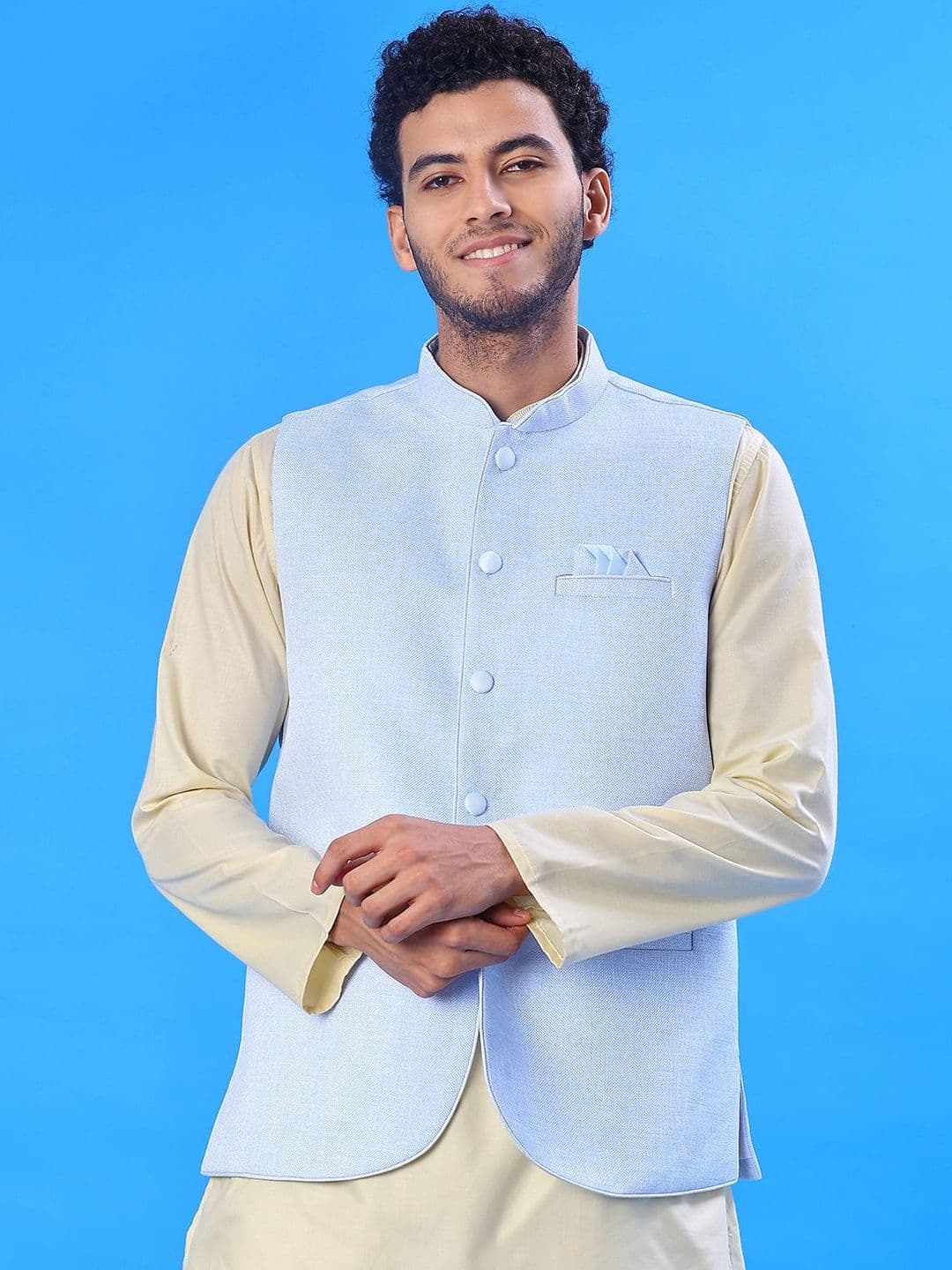 V-Mart Mandarin Collar Sleeveless Nehru Jacket - view 1