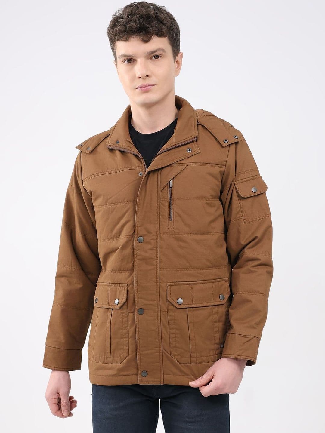 Monte Carlo Hooded Puffer Jacket With Shoulder Tabs - view 1