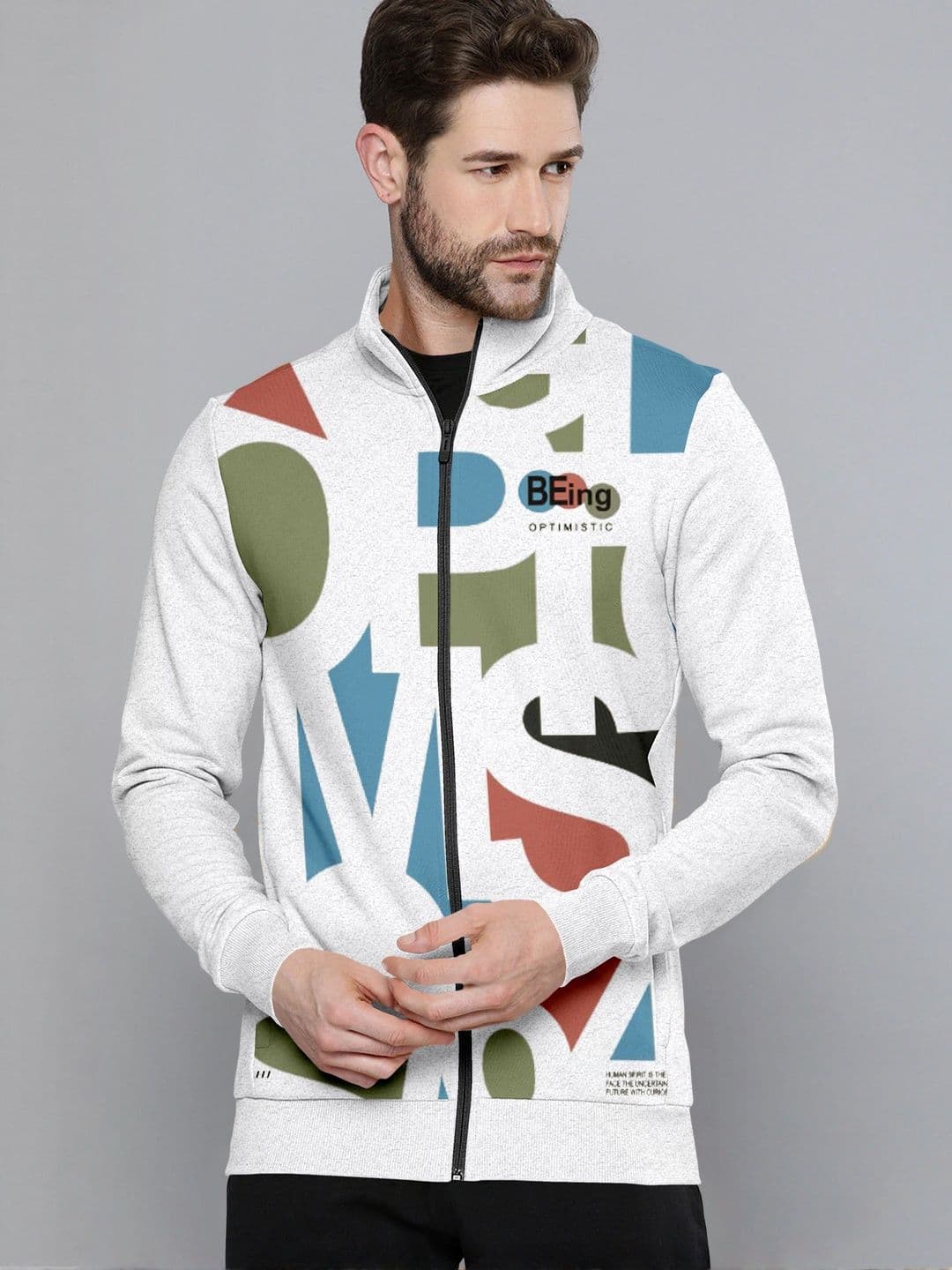 Triptee Men Geometric Printed Tailored Jacket - view 1
