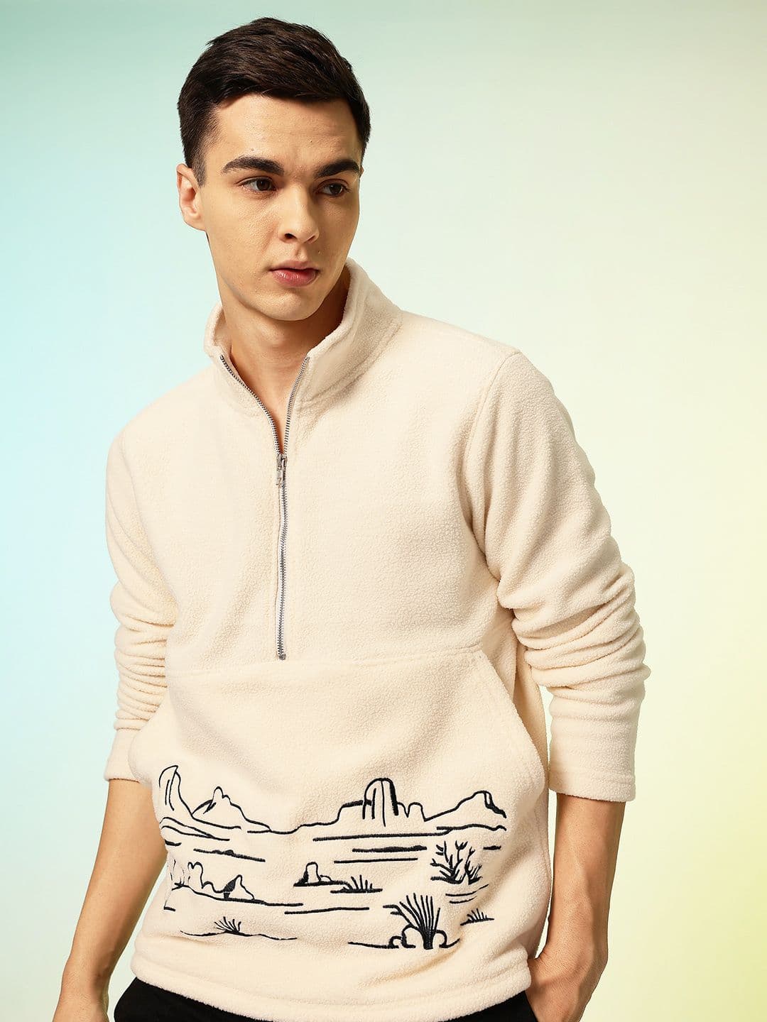 HRX by Hrithik Roshan Embroidered Outdoor Sweatshirt - view 1