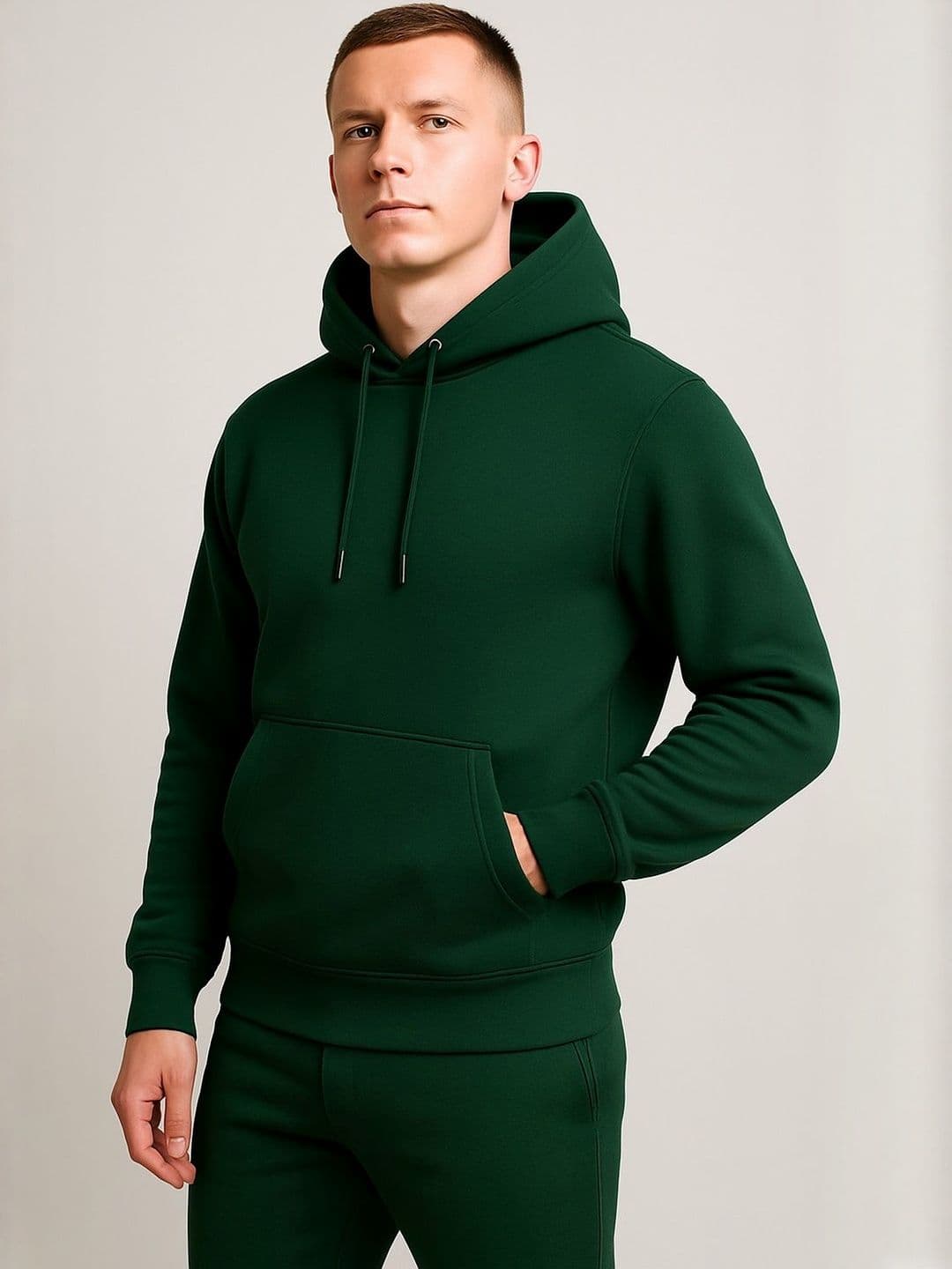 ULLAS Men Solid Hooded Sweatshirt & Jogger Tracksuit - view 1