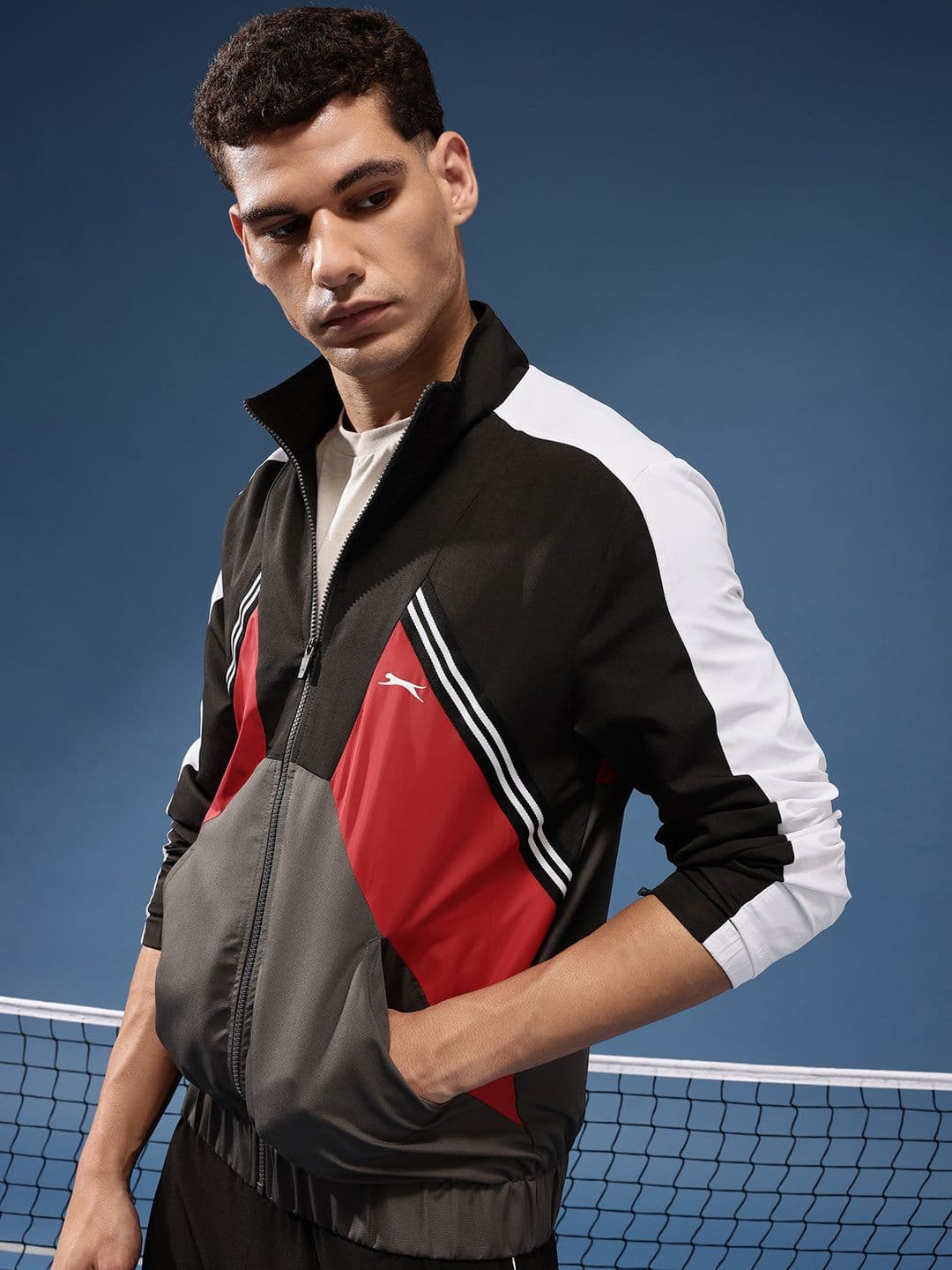 Slazenger Colourblocked Hooded Sporty Jacket - view 1
