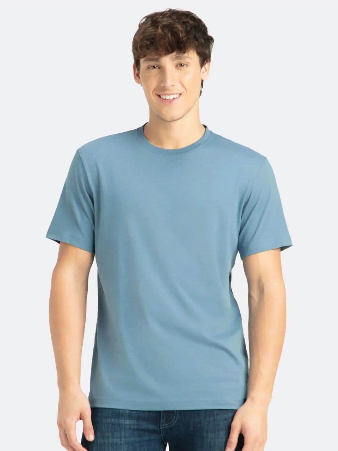 Jockey Super Combed Cotton Rich Round Neck Half Sleeve Tshirt-2714 - view 1