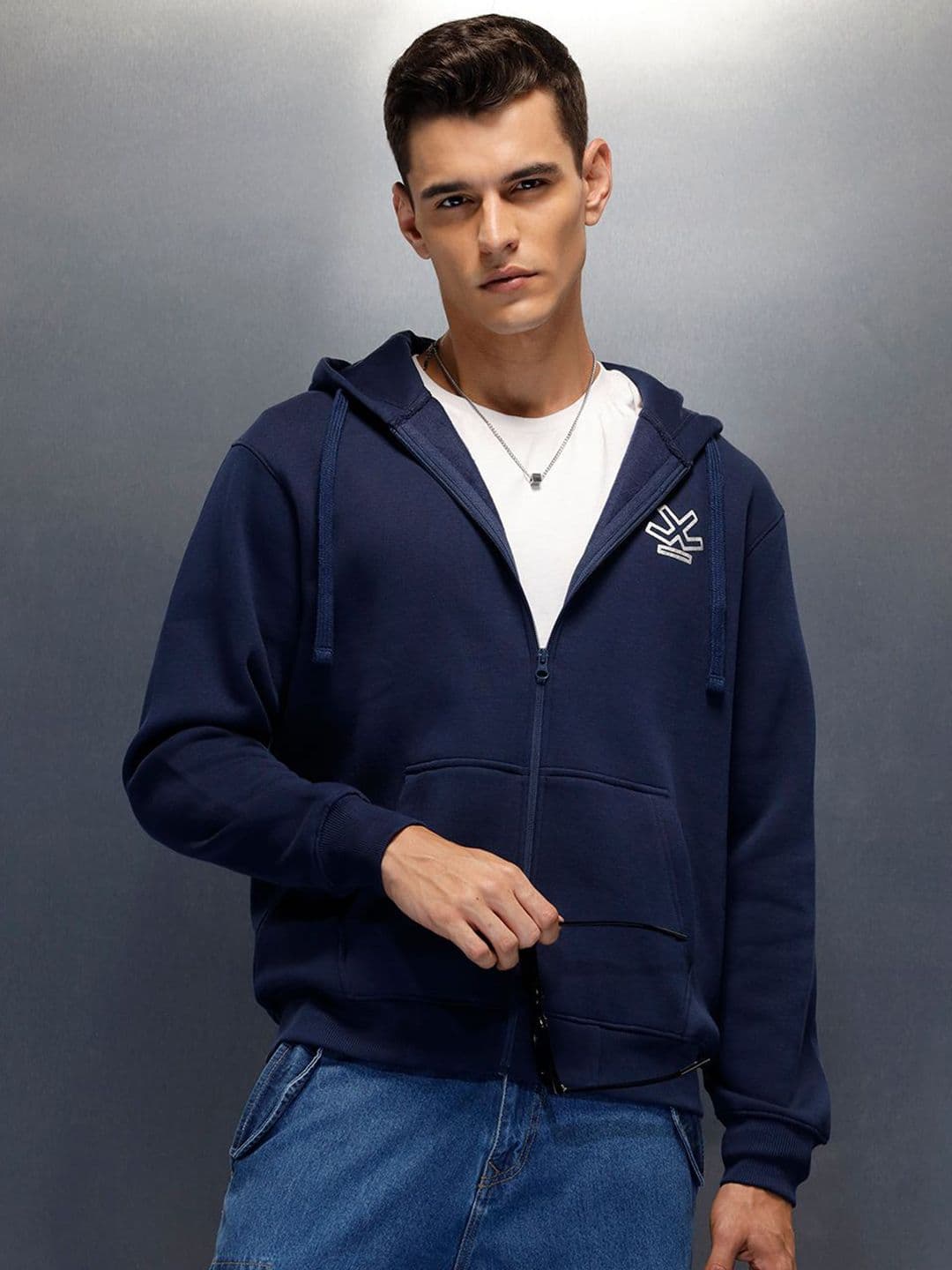 WROGN Men Solid Hooded Long Sleeves Sweatshirt - view 1