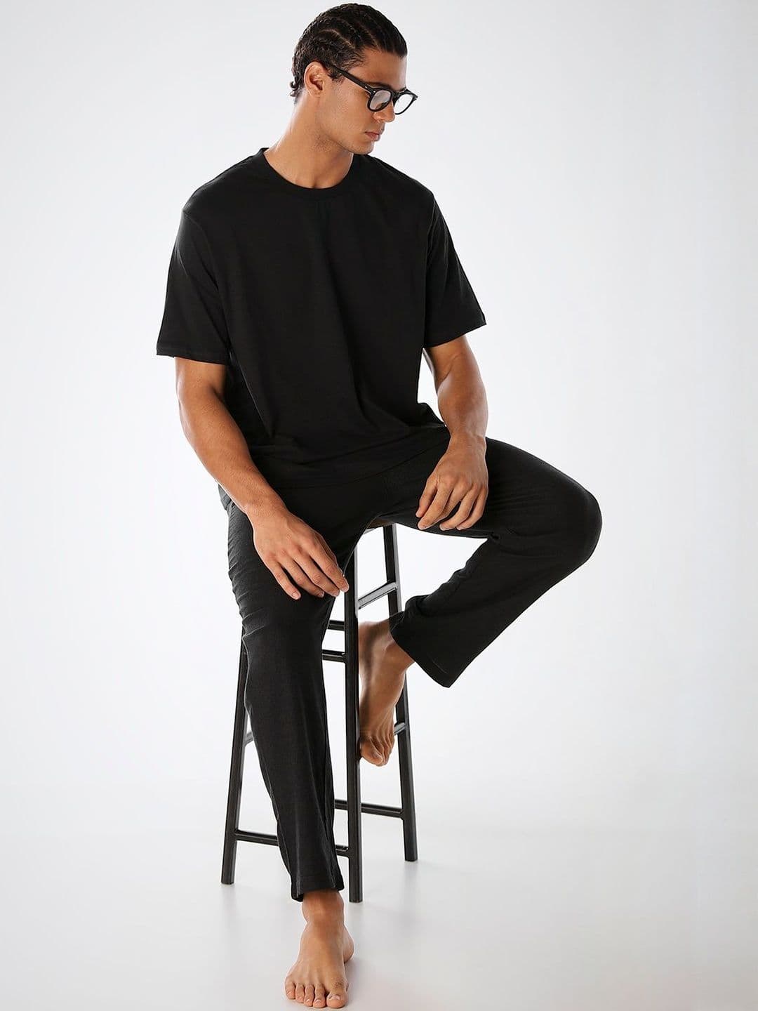 Jack & Jones Men Round Neck Short Sleeves Night suit - view 1