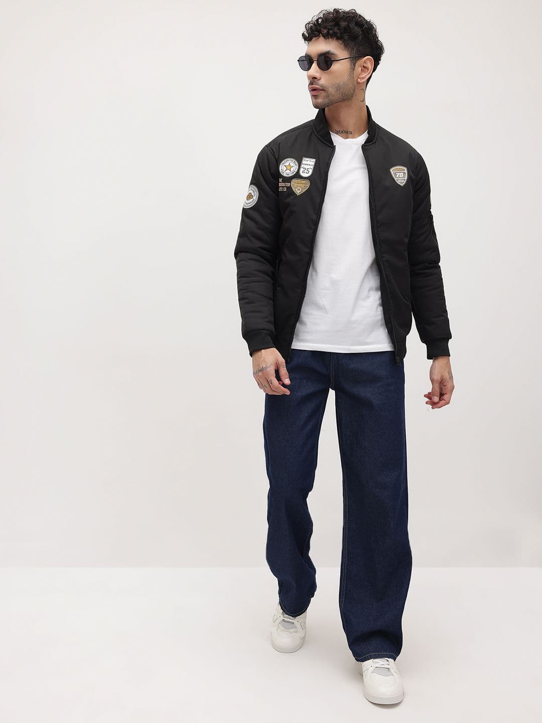 The Roadster Life Co. Typography Patchwork Bomber Jacket - view 1