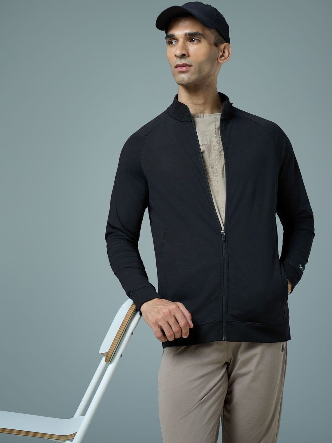 Technosport Men Mock Collar Solid Lightweight Sporty Jacket - view 1