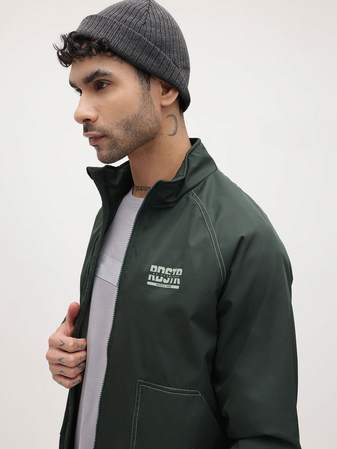 The Roadster Life Co. Typography Detail Raglan Sleeves Tailored Jacket - view 1