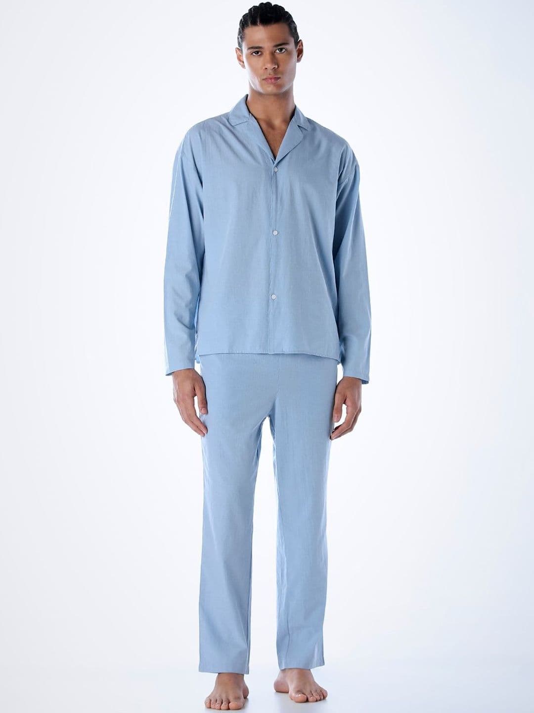 Jack & Jones Men Shirt Collar Night suit - view 1