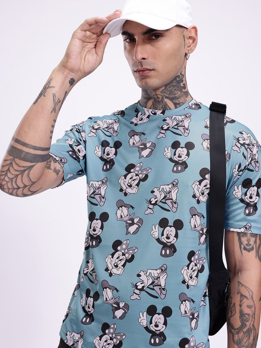 Kook N Keech Mickey Mouse Printed Drop-Shoulder Sleeves T-shirt - view 1