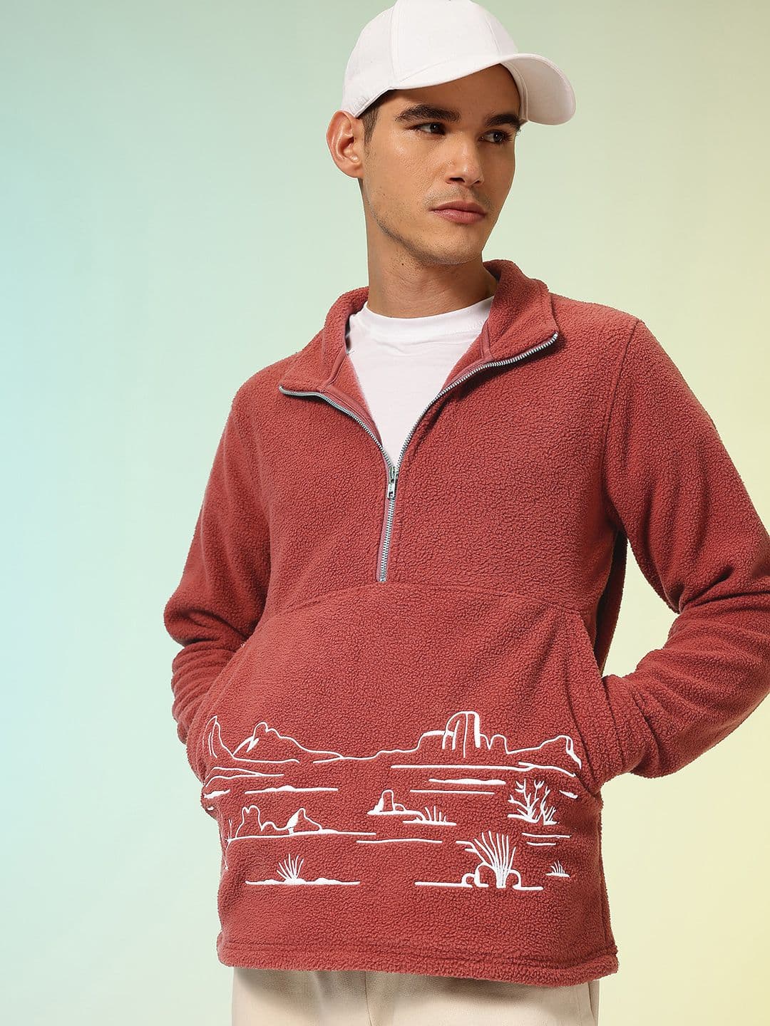HRX by Hrithik Roshan Embroidered Outdoor Sweatshirt - view 1