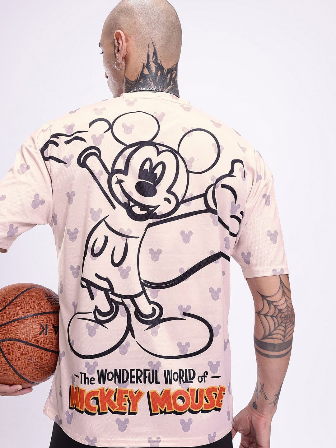 Kook N Keech Mickey Mouse Printed Drop-Shoulder Sleeves Oversized T-shirt - view 1