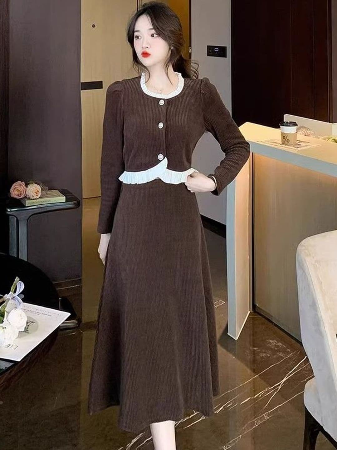 StyleCast x Revolte Round Neck Top & Skirt - view 1
