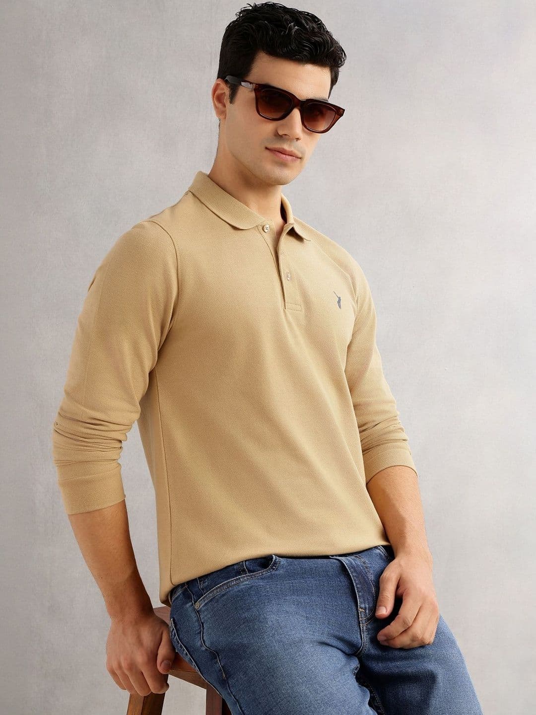 Thomas Scott Men Polo Collar Long Sleeve T-Shirt - view 1