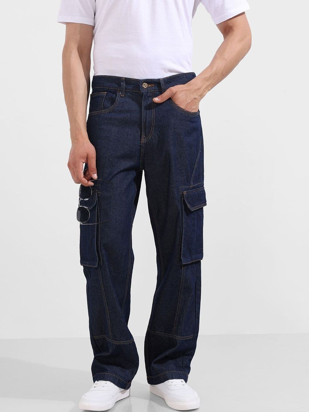 The Indian Garage Co Men Relaxed Fit Mid-Rise Cotton Jeans - view 1
