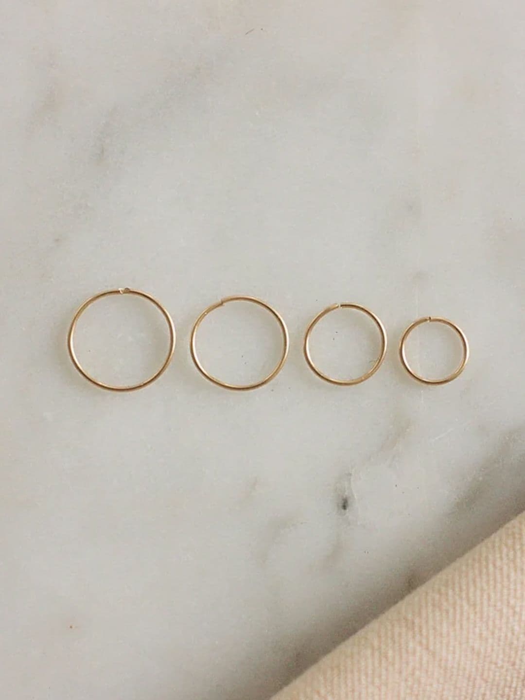 Sangria Set Of 4 Bali Helix Piercing Hoop Earrings - view 1