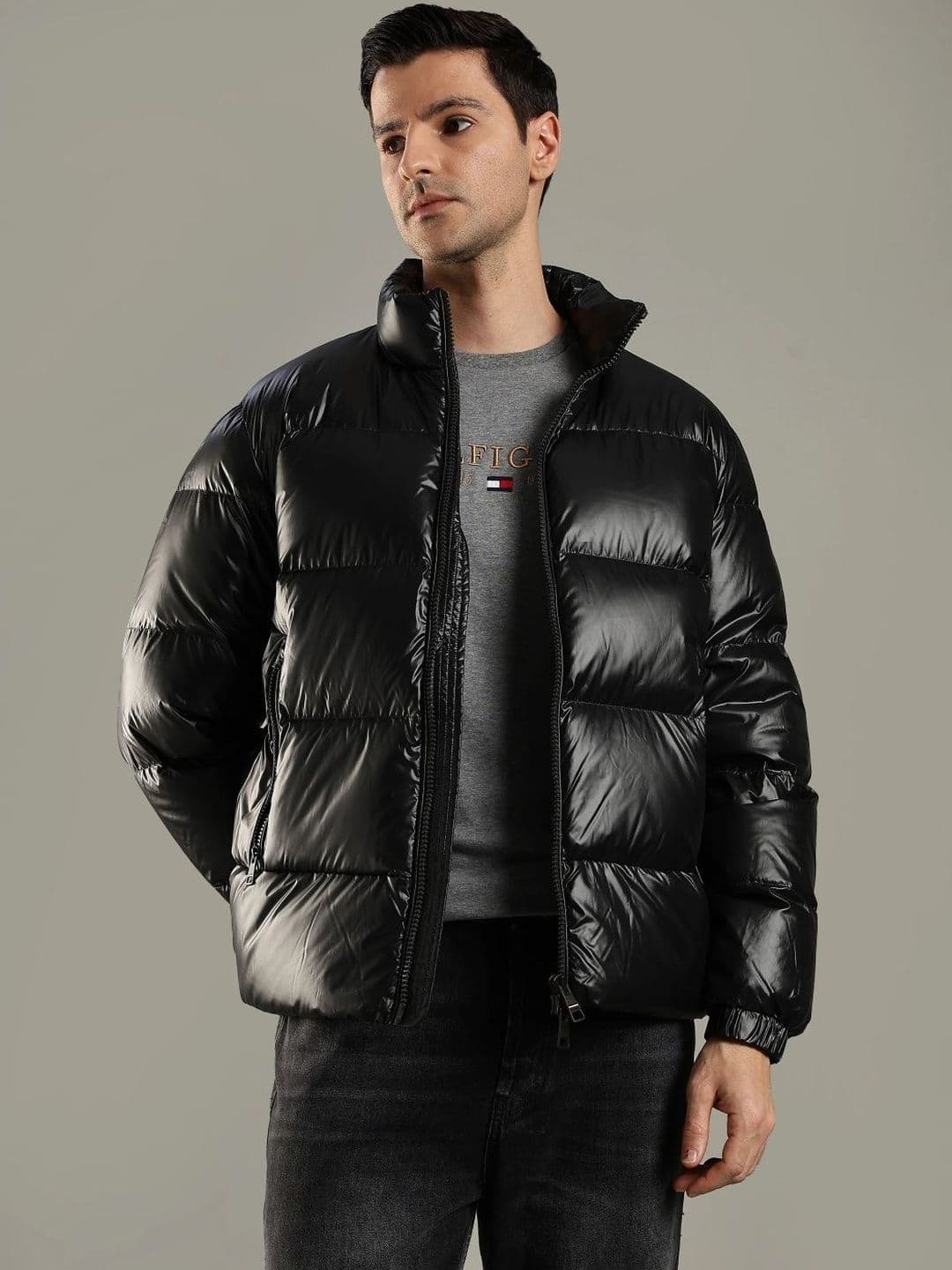 Tommy Hilfiger Stand Collar Regular Fit Puffer Jacket - view 1