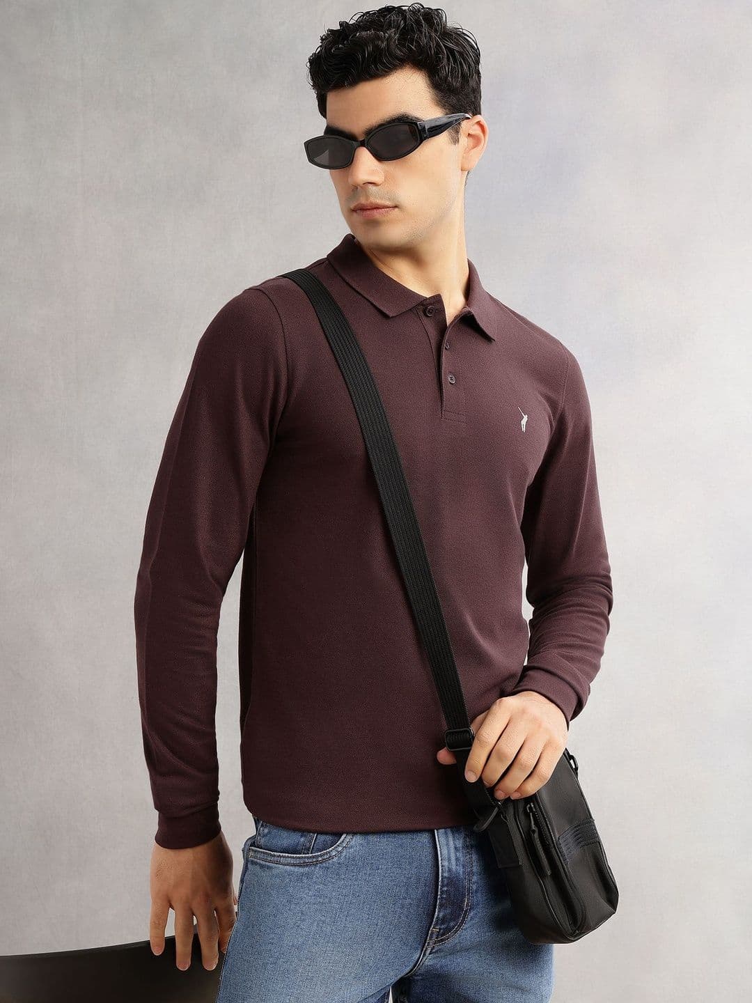 Thomas Scott Men Polo Collar Long Sleeve T-Shirt - view 1