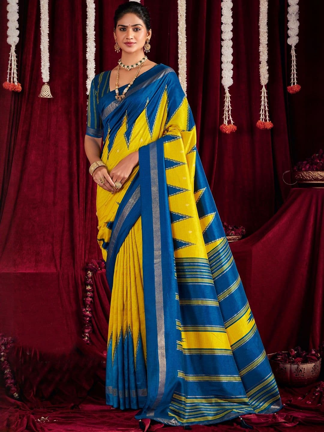 TIRA Woven Design Zari Silk Blend Handloom Fashion Saree - view 1