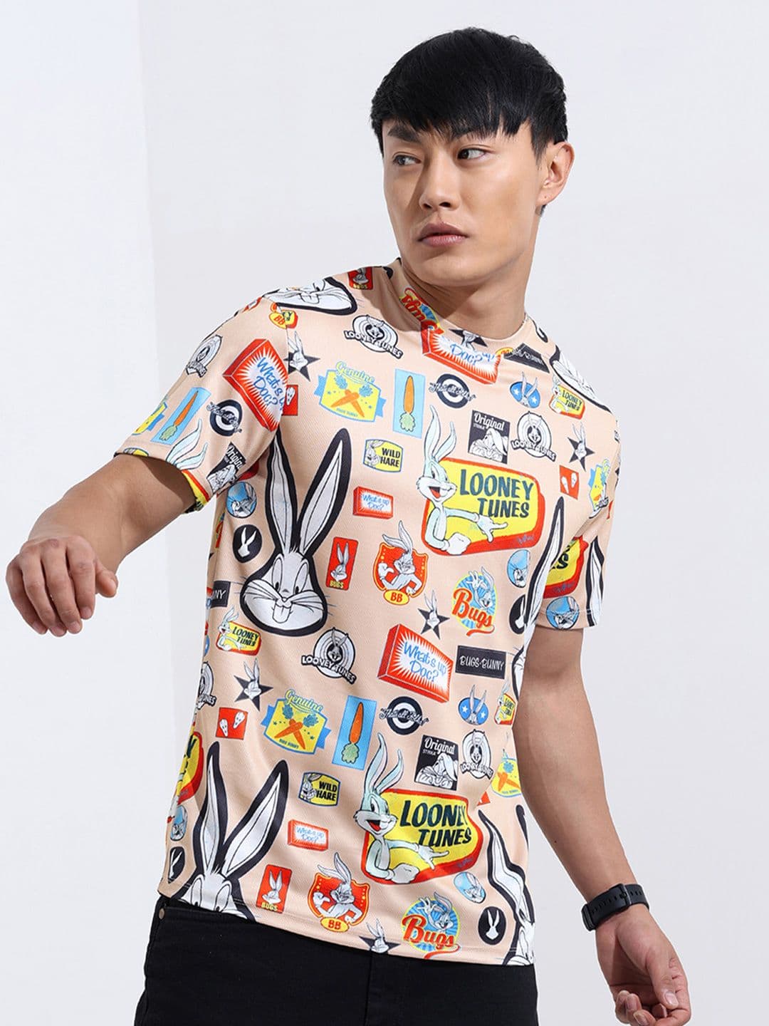 The Indian Garage Co Men Printed Applique Slim Fit T-shirt - view 1