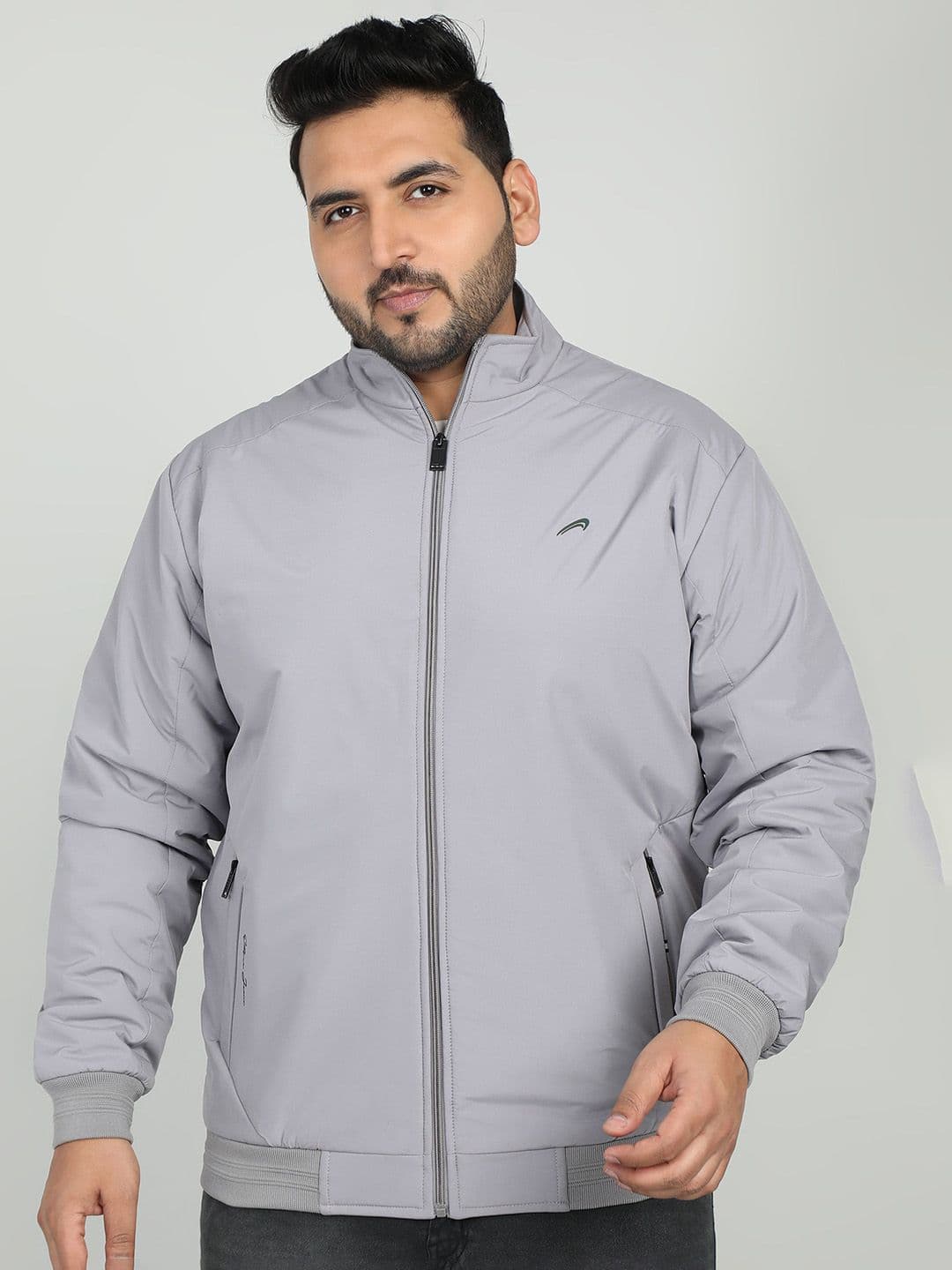 ELLIPSE Stand Collar Bomber Jacket - view 1