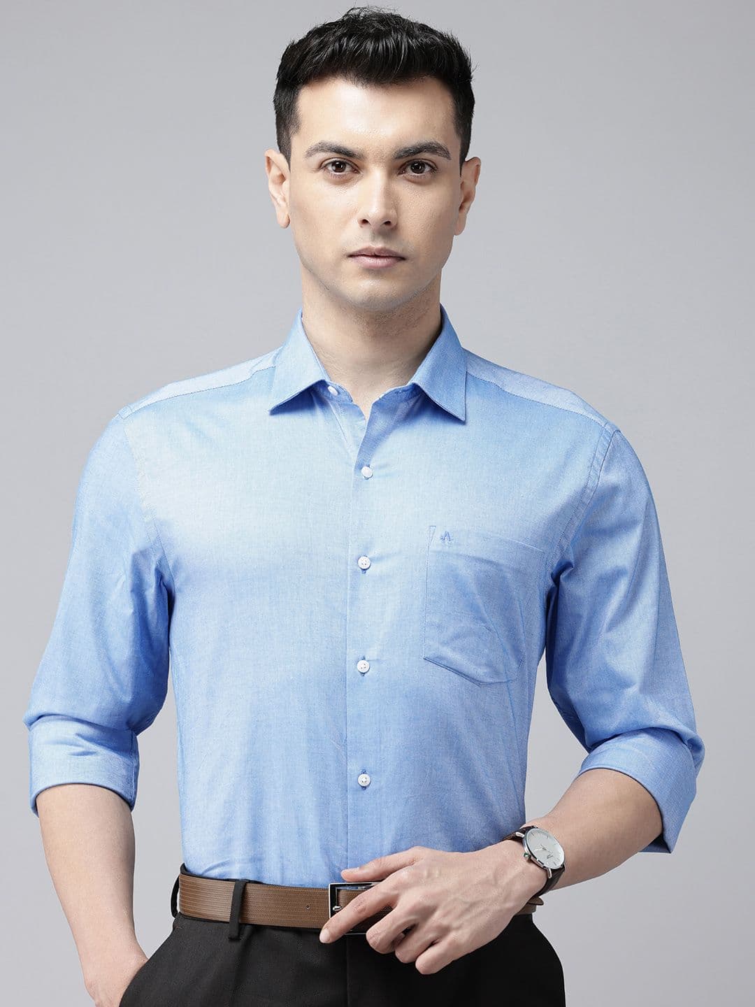 Arrow Manhattan Slim Fit Pure Cotton Formal Shirt - view 1