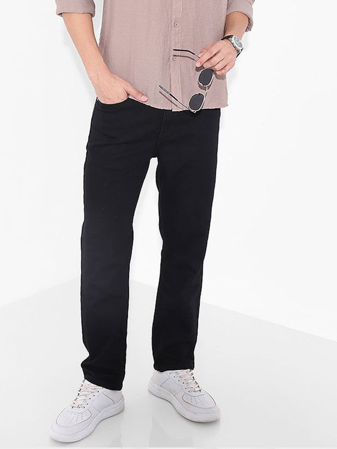The Indian Garage Co Men Straight Fit Mid-Rise Stretchable Jeans - view 1