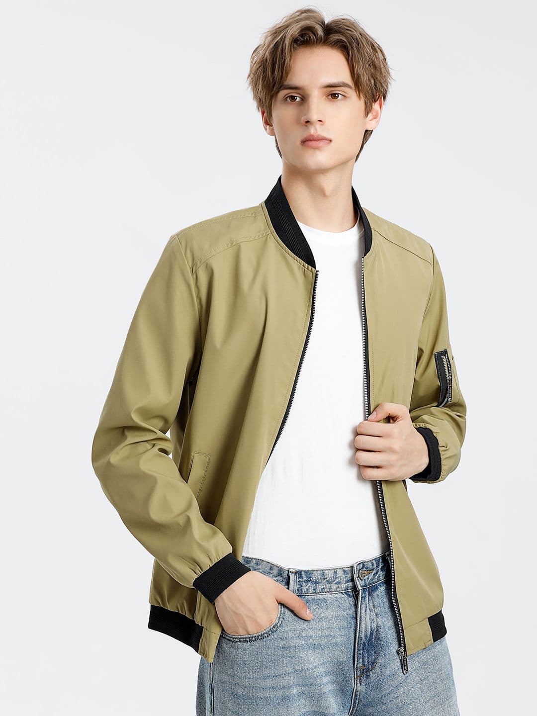 StyleCast x Revolte Men Colourblocked Lightweight Tailored Jacket - view 1