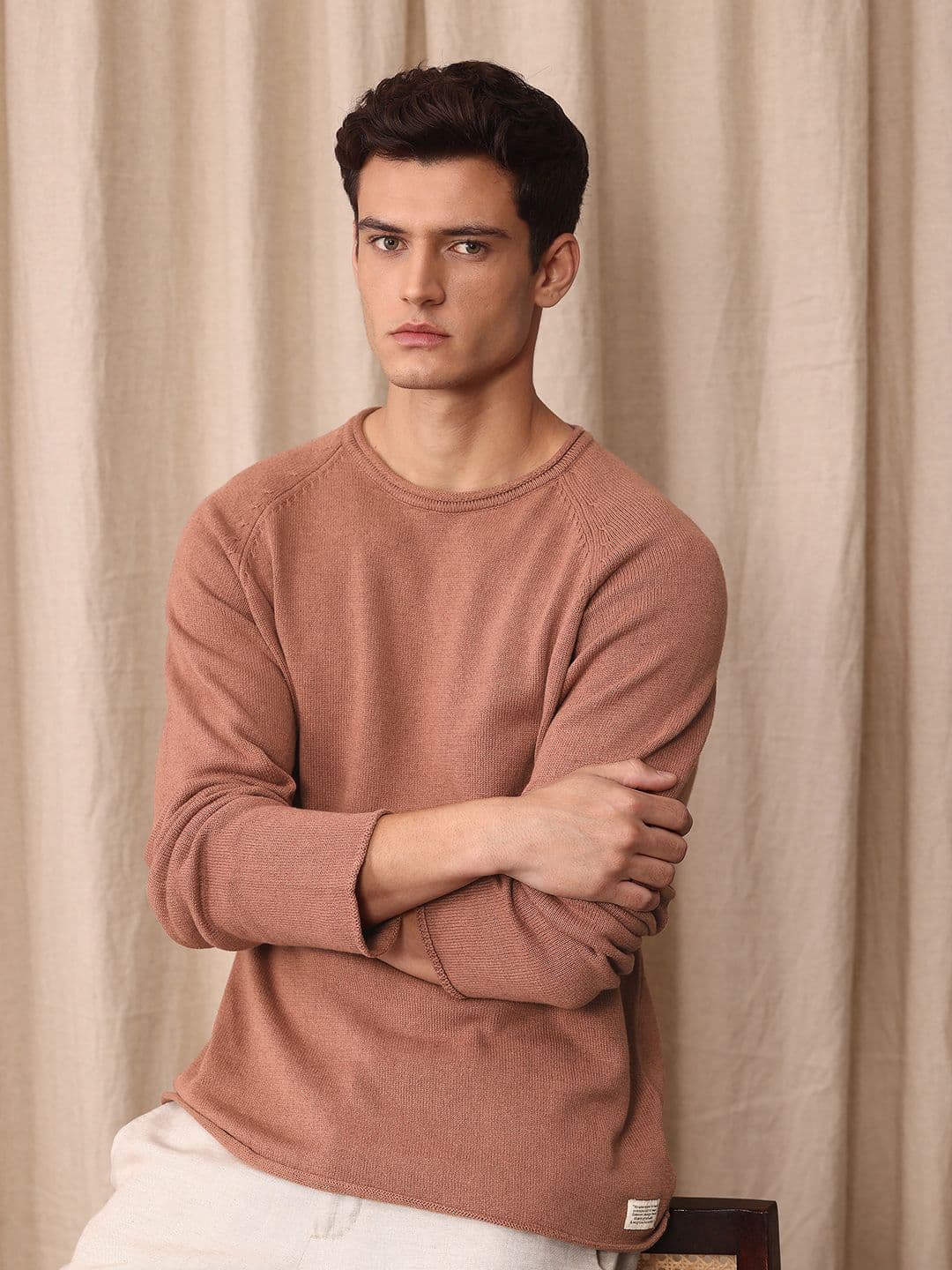 Mr Bowerbird Cotton Linen Liberal Fit Pullover Sweaters - view 1