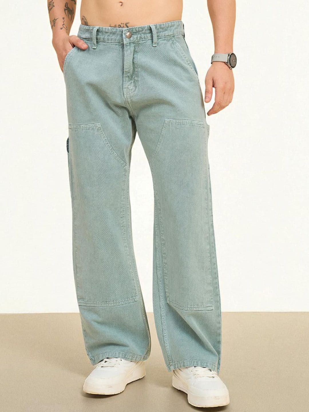 STUDIO NEXX Men Carpenter Baggy Mid-Rise Jeans - view 1
