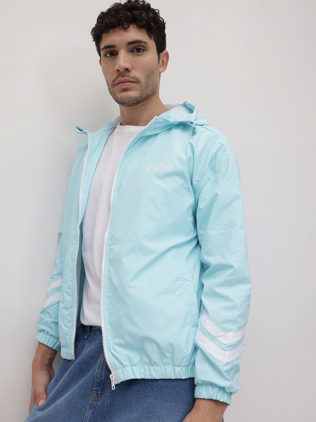 The Roadster Life Co. Contrast Zip Hooded Bomber Jacket - view 1