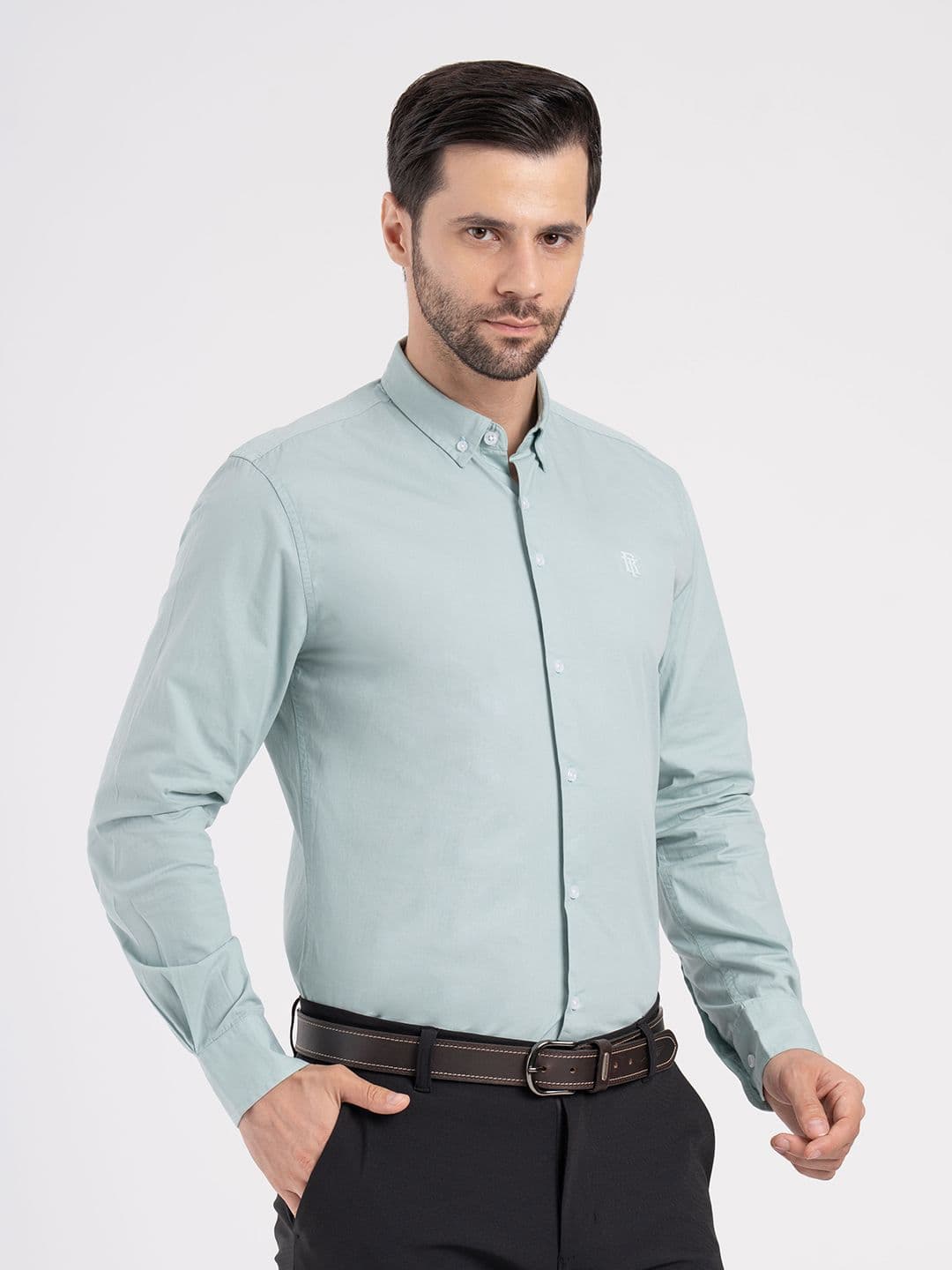 Red Tape Men Solid Button-Down Collar Cotton Formal Shirt - view 1