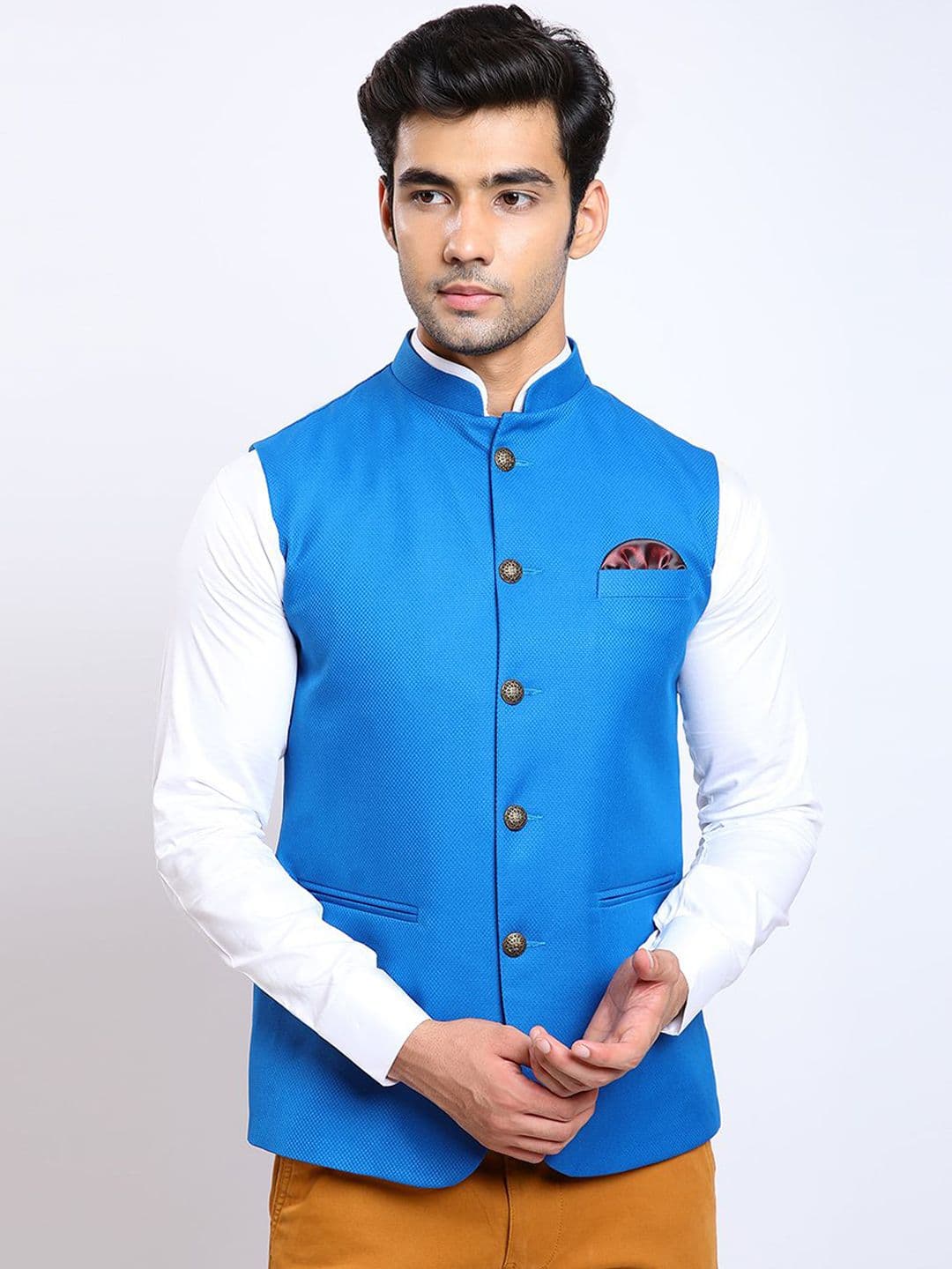 Awadhshree Mandarin-Neck Nehru Jacket - view 1