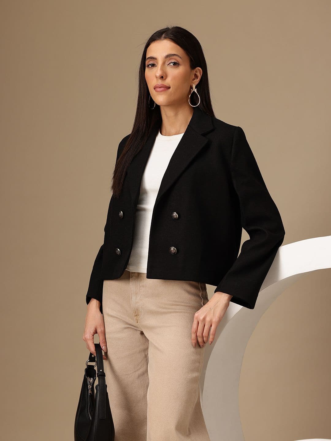 Chemistry Notched Lapel Double Breasted Blazer - view 1