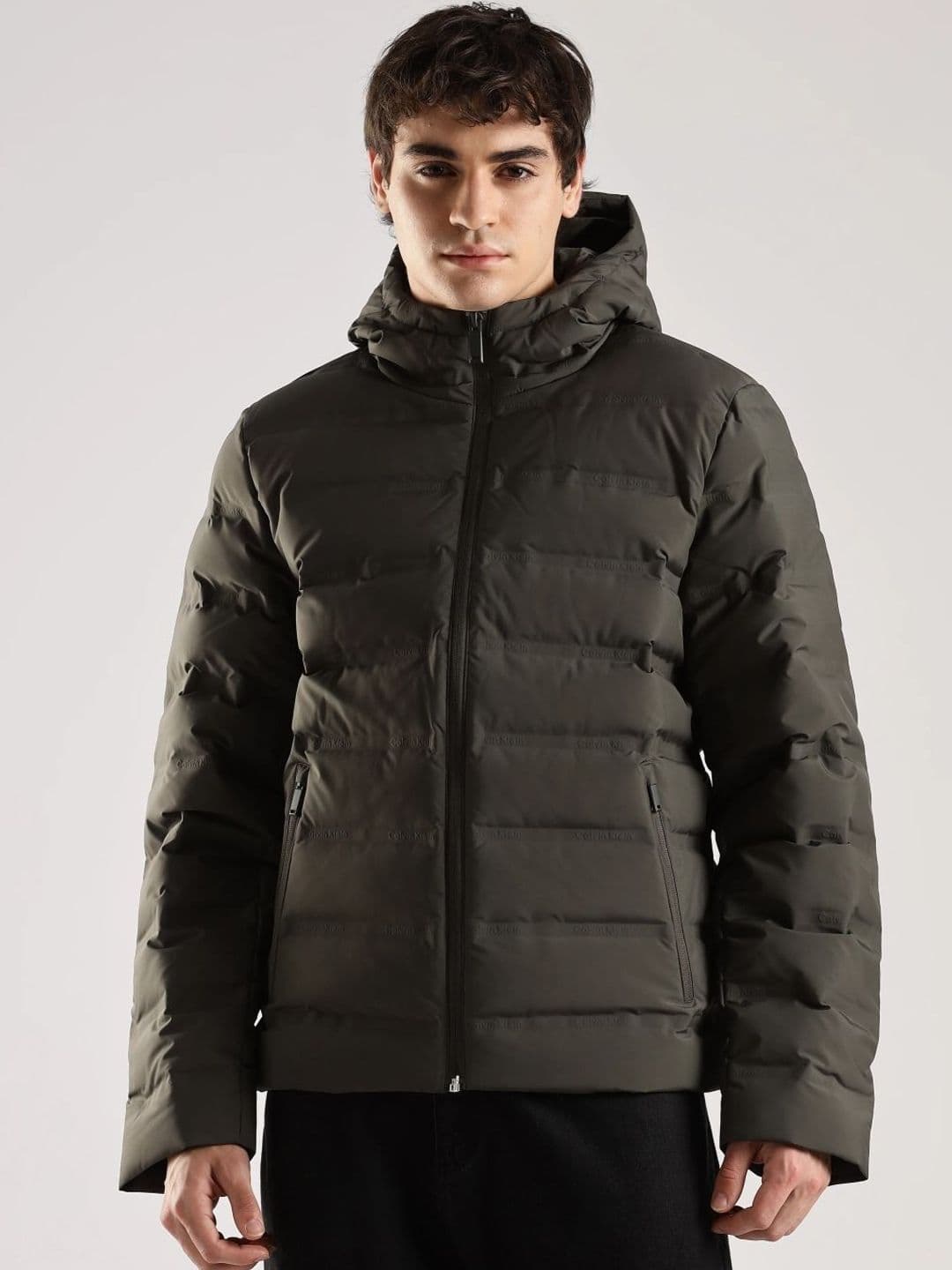 Calvin Klein Jeans Men Hooded Solid Puffer Jacket - view 1