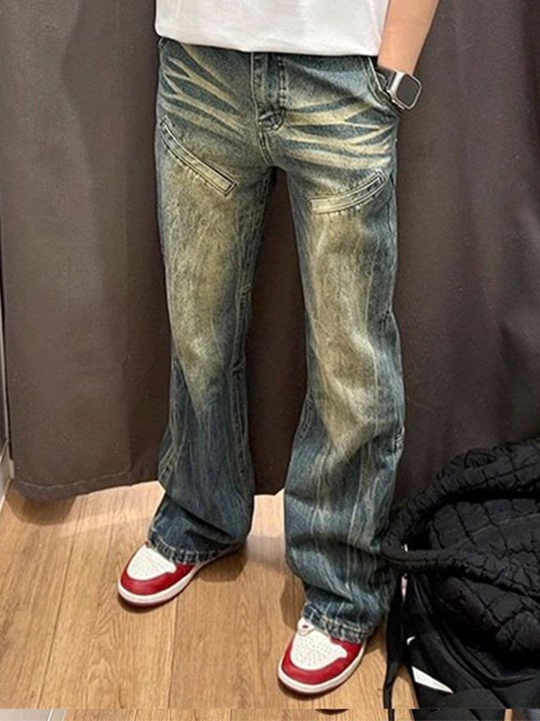 StyleCast x Revolte Men Baggy Mid-Rise Light Fade Jeans - view 1
