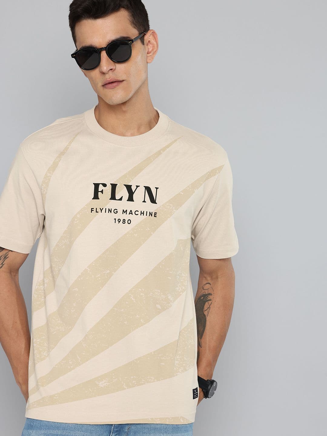Flying Machine Brand Logo Printed Pure Cotton T-shirt - view 1